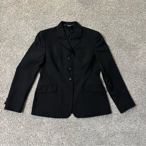 Size 8 short 3 button RJ Classics Black Show Coat Jacket